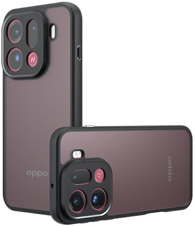 Coverup Hoesje - Geschikt voor OPPO Find X9 Pro Hoesje - Coverup Mat Transparante Back Cover met Camera Cover - Zwart