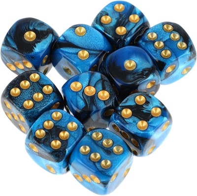 Solidchoice - Set van 10 Gekleurde Polyhedrale Dobbelstenen voor Spellen