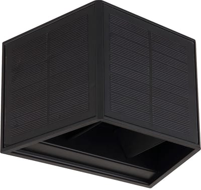 Buitenlamp Solar wandlamp zwart ingebouwde LED - Up en down wandlamp warm wit - verstelbare lichtstraal