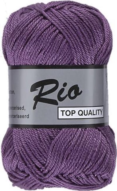 Lammy yarns Rio katoen garen - licht paars (849) - naald 3 a 3,5 mm - 1 bol