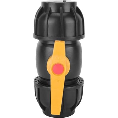 PE Plastic 50mm Diameter Kogelkraan Connector Waterleiding Fitting Accessoires