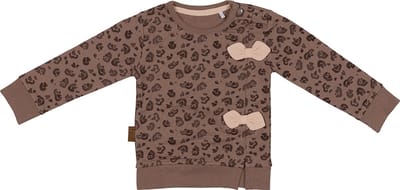 Frogs and Dogs - Jungle Trui Luipaard | Taupe - Katoen - Maat 50/56