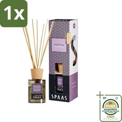 1 x Spaas - Geurstokjes - Secret Fantasy - Eucalyptus En Appel - 80 ml- Geurstokjes - Geurverspreider - Eucalyptus En Appel - Frisse Geur - Natuurlijke Geur