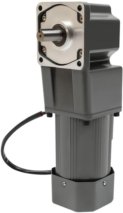 Elektrische Motor - Motor met Tandwielkast - Industriële Aandrijving - Haakse Uitloop - 120 W - Donkergrijs