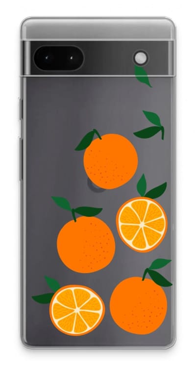 Case Company® - Hoesje geschikt voor Google Pixel 6a hoesje - Will you be my clementine - Soft Cover Telefoonhoesje - Bescherming aan alle Kanten en Schermrand