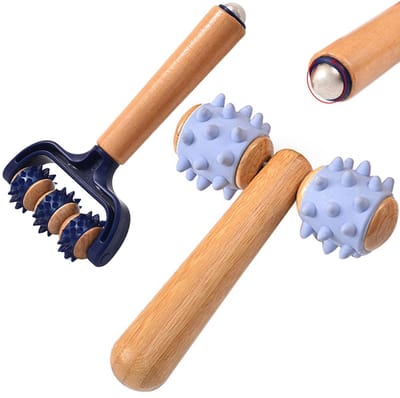 Dailygoods - 2 Stuks Massagierolerpoten, compact en licht massage-apparaat voor thuis en onderweg