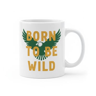 330ml Mok - 'Born to Be Wild' met Arend Ontwerp - Perfect voor Avontuurliefhebbers en Natuurliefhebbers