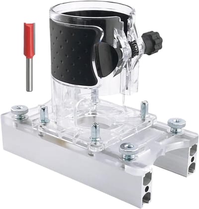 Freesmachine Ondersteuning - Randgids Houtbewerking - Nauwkeurig Randen Frezen - Trillingsvrije Stabiliteit - 65 mm Interface - Zwart