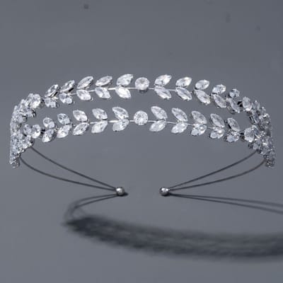 Kroon voor dames-Prinsessenkroon-Diadeem-Kroon-Strass-Elegant en Duurzaam - Geschikt voor Verschillende Gelegenheden-Haarsieraad-Stijl 81
