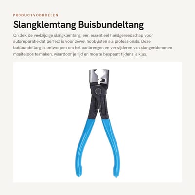 Dailygoods- Slangklemtang Hoogwaardig Chroom Vanadium Staal - Multifunctioneel - Buisbundeltang - Autoreparatie - Vouwhandvat - Voor Europese Modellen - Kraagtang
