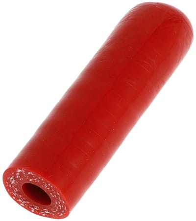 Dailygoods- Siliconen Slang Eindkap - Rood - 50 mm Lengte - 8 mm Binnendiameter - Meerlaags Weefsel - Temperatuurbestendig tot 300℃ - Slangafsluiter