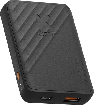 Xtorm Go2 Powerbank 5000 mAh – Dubbele Poorten – Compacte Kleine Powerbank voor Telefoon – Charcoal Black