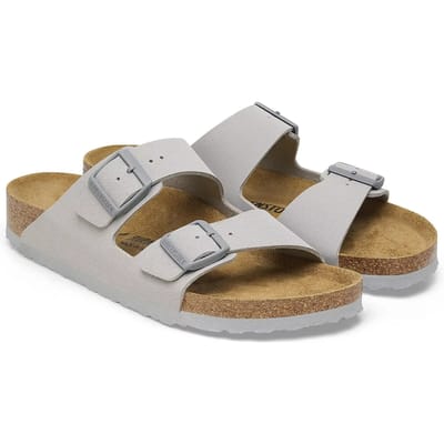 Birkenstock Arizona birko-flor smal voetbed grijze unisex slipper