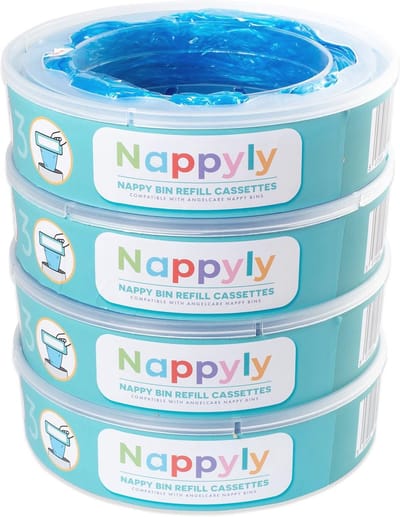 Navulcassettes voor Luieremmers - 4-pack - Compatibel met AngelCare en Litter Locker - 7-lagen zakken voor extra geurbeheersing