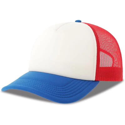 Atlantis Headwear Rapper-S Cap AT537 - WHITE/RED/ROYAL - One size