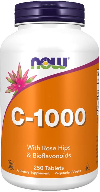 Now Foods C-1000 with Rose Hips & Bioflavonoids (250 Tabs) Unflavoured - Vitaminen, mineralen & gezondheid - Vitaminen