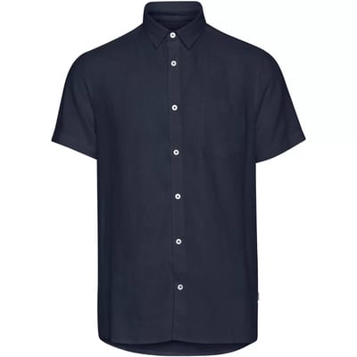 !Solid overhemd allan Donkerblauw-L