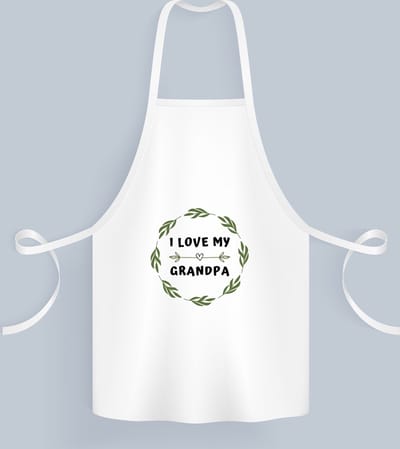 Akyol - i love my grandpa Keukenschort - Opa - liefste opa - verjaardag - cadeautje voor opa - opa artikelen - kado - geschenk - 82 bij 71 cm