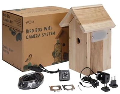 Nestkast met Camera - 1440p HD WiFi, Buiten voor Mezen, Roodborstjes en Spreeuwen