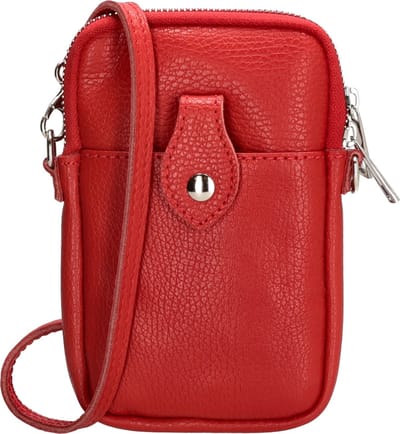Charm London Elisa Crossbody Telefoontasje Premium Leatherlook - Leren Dames Tas - Rood
