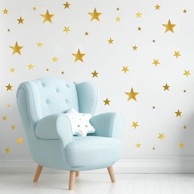 Set van 28 waterdichte sterren muurstickers, zelfklevend vinyl voor wanddecoratie in speelkamer, klaslokaal en kinderkamer, 280 stuks.