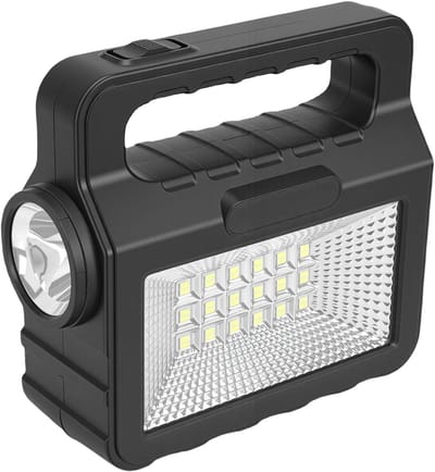 Draagbare Stroomgenerator - Zonne-energie Station - Kamperen en Noodstroom - Inclusief Zonnepaneel - 6000mAh Accu - Zwart