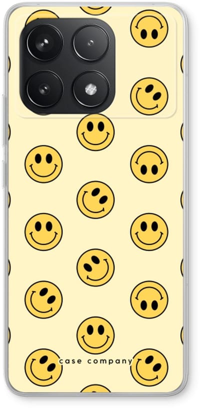 Case Company® - Hoesje geschikt voor Xiaomi Poco F6 Pro hoesje - Smiley N°2 - Soft Cover Telefoonhoesje - Bescherming aan alle Kanten en Schermrand