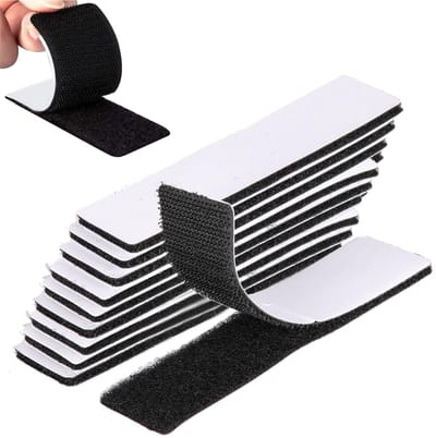 Dailygoods- Klittenband Extra Sterk - 10 Stuks - Zelfklevend - Dubbelzijdig - Waterbestendig - 3 x 10 cm - Duurzaam Nylon - Hechtingsband
