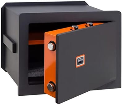 Inbouwkluis met gecertificeerd sleutelslot - Veiligheid en Ruimtebesparing - 27 x 28,5 x 20/30 cm