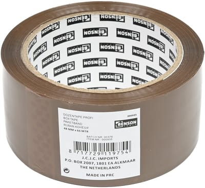 Benson Verpakkingstape - bruin - 48mm x 66m - verpakkingsbenodigdheden voor kantoor/thuis
