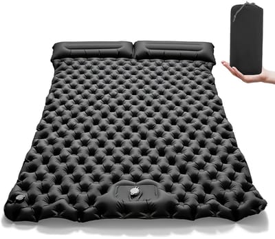 House of Balance Kampeermatras 2 personen - Zelfopblazend matras met voetpomp - Slaapmat - 2 persoons - Campingmat - Waterdicht