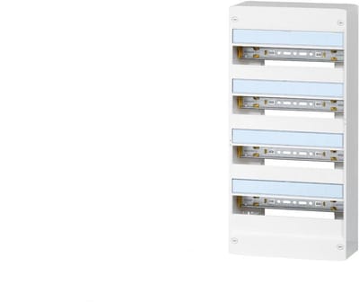 Installatiekast met 4 Rijen en 52 Modules voor Opbouwmontage, Wit