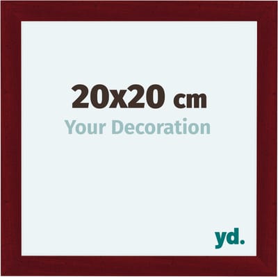 Your Decoration - Fotolijst 20x20 cm - MDF - Wijnrood Geveegd - Como