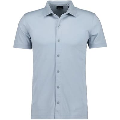 Ragman Overhemd Polohemd Short Sleeve Pima Cotton Silver / male
