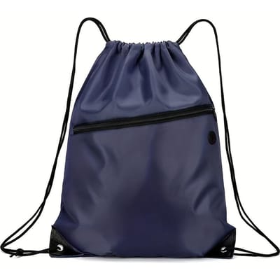 1 st Grote Rugzak met Trekkoord, Lichtgewicht Sporttas, Reizen Rugzak, Dagrugzak met Trekkoord Sluiting voor School, Wandelen, Sport Rugzak voor Reizen marineblauwe kleur