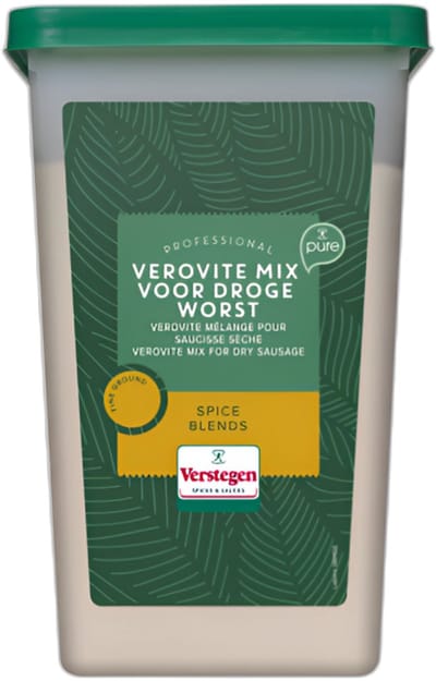 Verstegen - Verovite mix voor droge worst fijn zonder zout - Pure - XL doos - Kruiden & specerijen - 1500g