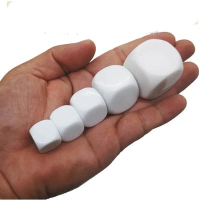 10 stuks 10 mm 12 mm 14 mm 16 mm 18 mm 20 mm 25 mm 30 mm Blanco D6 Acryl Witte Dobbelstenen Met Ronde Hoek Voor Doe-het-zelf Schrijven Schilderen Graffiti brown