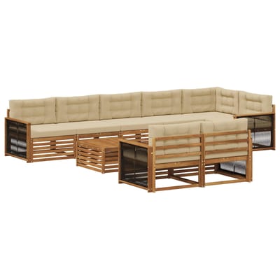 vidaXL - Buiten - bank - set - 9 - st