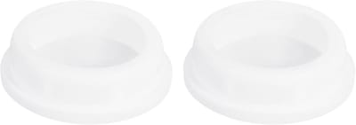 2 witte doppen voor gaten, rubberen stoppen voor gaten 49 - 50 mm