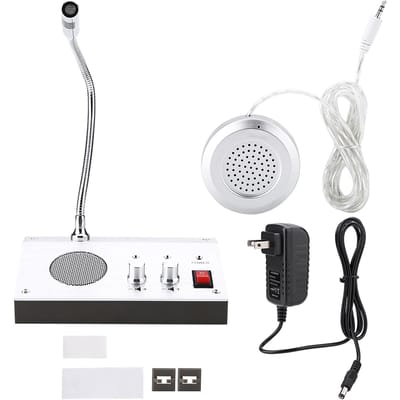 Tweewegs Spraak Microfoon Luidspreker Intercom Raam Loket Interfoon voor Beveiligingsbedrijf