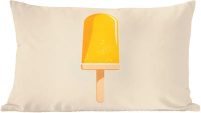 Sierkussens - Kussentjes Woonkamer - 60x40 cm - Oranje - Stokje - Waterijsje