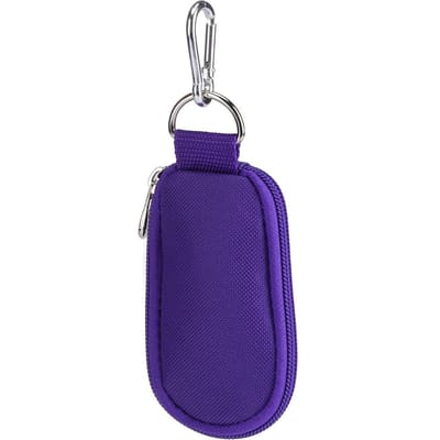 Draagbare sleutelhangerstijl 10-vaks 23 ml essentiële oliehouder opbergtas etui (Paars) blue