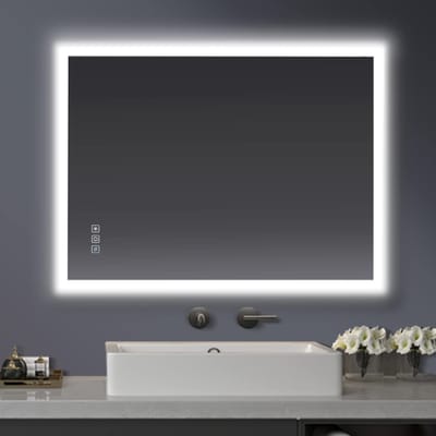 Verlichte Badkamerspiegel 80x60 cm met LED, Anticondens en Memory Functie