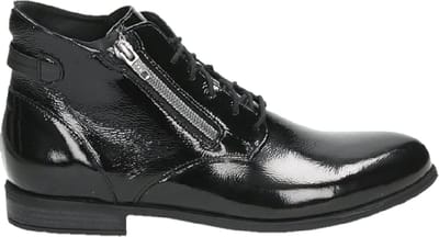 Durea - 9697 E - Hoge sneakersVeterlaarzenDames veterschoenenDames sneakersHalf-hoge schoenen - Kleur: Zwart - Maat: 37