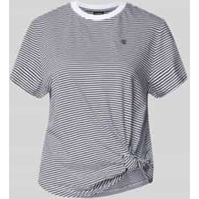 relaxed fit T-shirt van puur katoen met geknoopte zoom