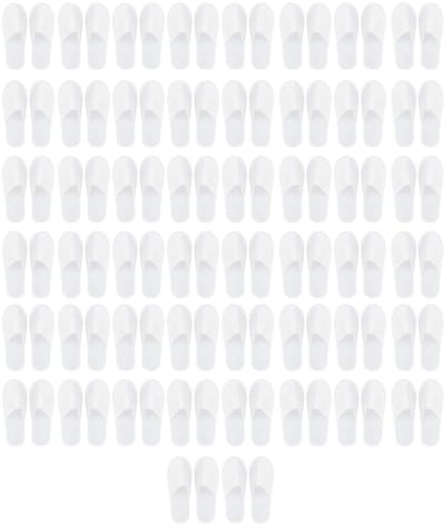 Dailygoods- Gastenpantoffels 50 Paar - Draagbare Antislip Wegwerppantoffels - Unisex Slippers - Lichtgewicht - Hygiënisch - 3 mm Vliesstof - Wegwerpslippers