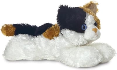 Aurora Pluche kat/poes - wit - 20 cm - Knuffeldieren katten - speelgoed