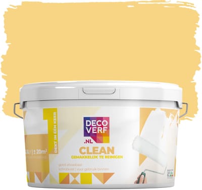 Decoverf clean muurverf maisgeel, 2.5L