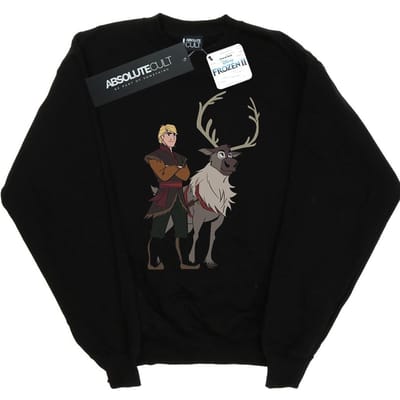Disney Jongens Frozen 2 Sven en Kristoff Sweatshirt (Zwart)