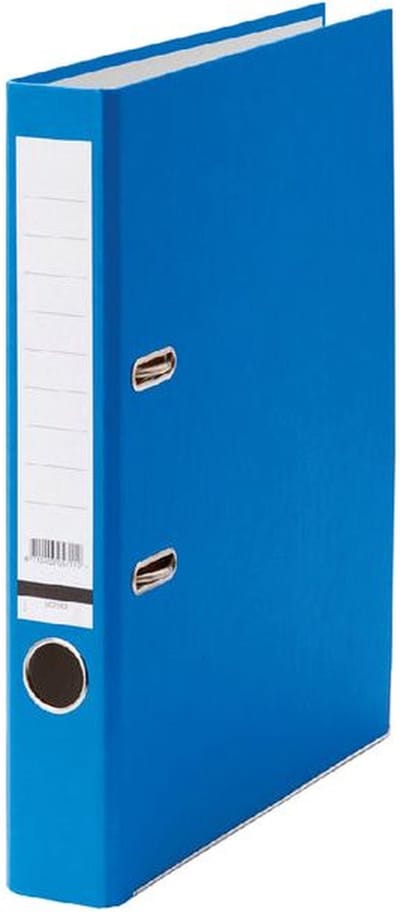 Ordner A4 Smal Karton Huismerk Blauw